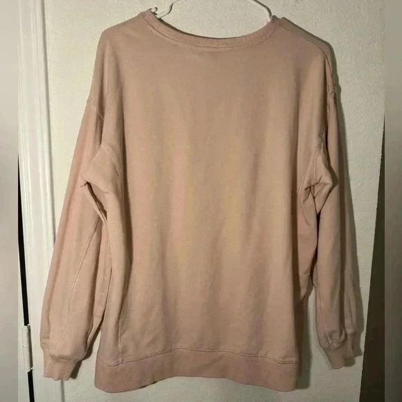 Wildfox Henley But First Cocktails Statement Long Sleeveve Pullover Sweater Sz M - Picture 9 of 12